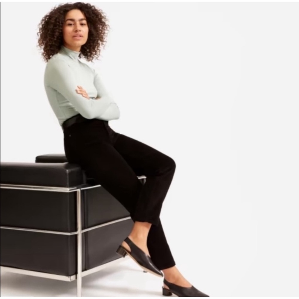 Everlane Baby Cord Cheeky Crop Straight Relaxed Ankle Cordoroy Black 27 4